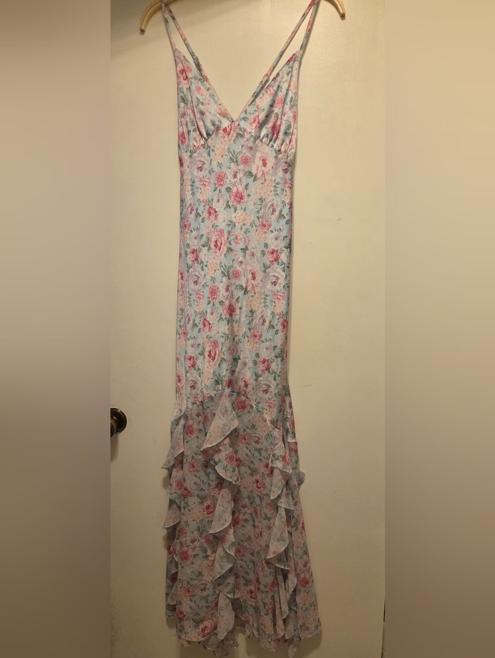 Wild Fable Floral Sleeveless Dress Medium Multicolor Adjustable Straps Side Zip